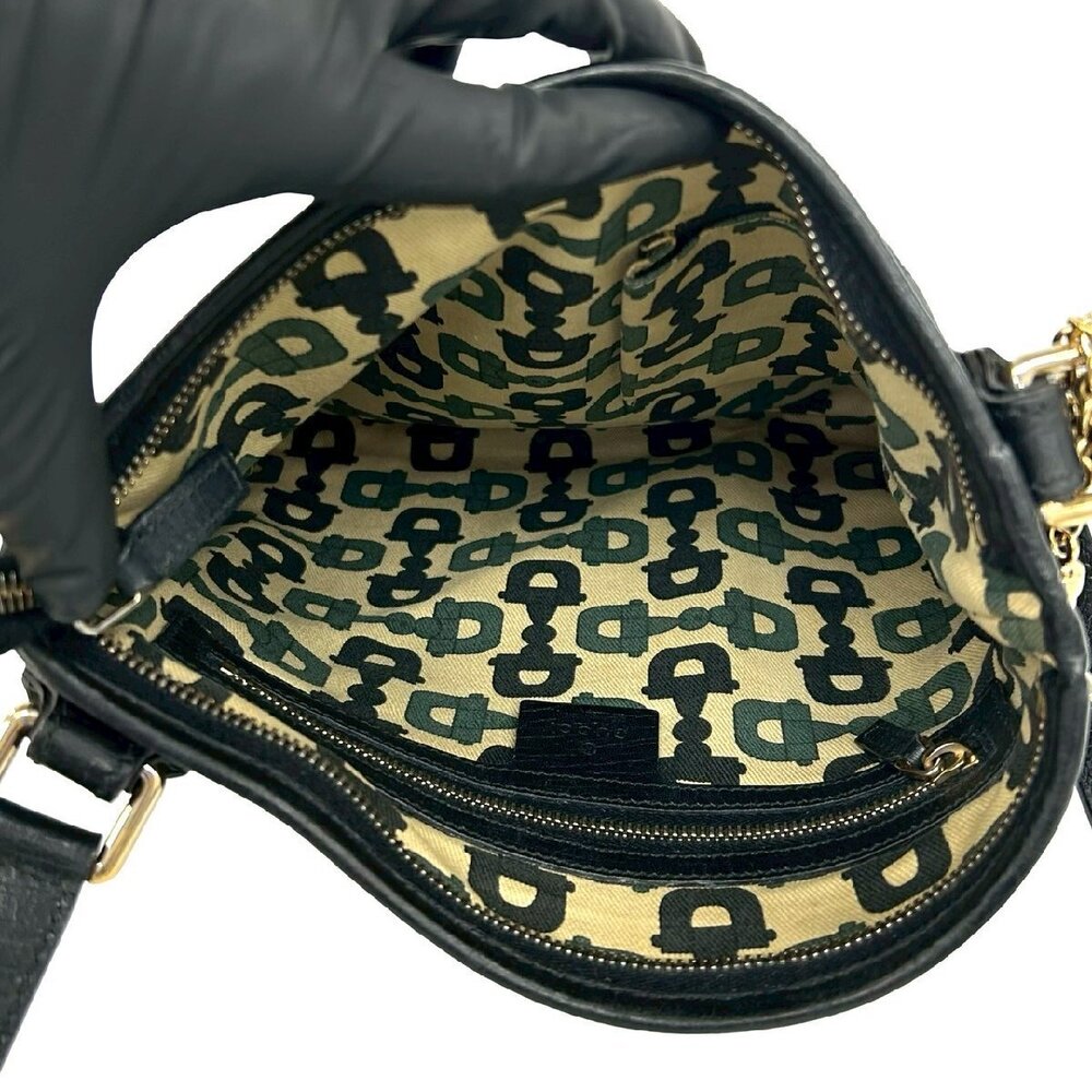 GUCCI Sherry GG canvas shoulder bag pochette sacoche black - Picture 10 of 10